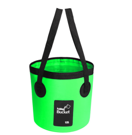 Portable Travel Bag Fishing Bucket Folding Bucket Bag Outdoor Convenient Travel Car Wash Bucket Outdoor Waterproof Bag (Option: green-20L)