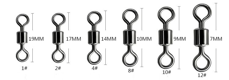 10pcs Eight-character 8-character swivel connector (Option: Black-No.8)