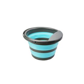 Folding multifunctional silicone bucket (Option: Blue-5L)