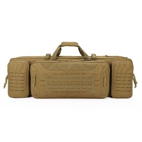 VOTAGOO Double Rifle Case Gun Bag, Safely Long-Barrel Firearm Transportation Cases Locks, All-Weather Soft Tactical Range Bag Ackpack For Shotgun Spac (Color: Tan, size: 36inches)