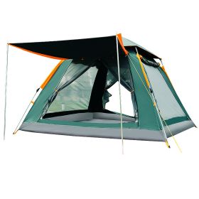 Fully Automatic Speed  Beach Camping Tent Rain Proof Multi Person Camping (Option: Vinyl green-Tents and tide MATS)